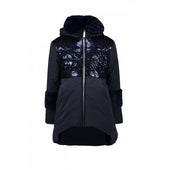 Le Chic Girls Navy Sequinned Padded Coat